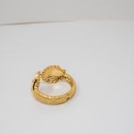 Lilly Pulitzer NEW Gold Metallic Sea Shell Crystal Jewel Hinge Bracelet Bangle Photo 1