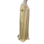 Vanity Fair  Buttercup Yellow Long Nightgown Gown Lace Embroidery Nylon Large Photo 3