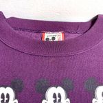 Disney Vintage  Designs Mickey Face Print Pullover Sweatshirt Unisex Purple Large Photo 5