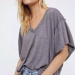 Free People  We the Free EUC Women's My Boyfriend's Tee Short Sleeve Gray M Photo 0