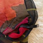 Vintage Cattiva Silk Floral Maxi Dress Sheer 2 Piece EUC Sz M Blk/Red Sleeveless Size M Photo 76