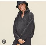 Girlfriend Collective  Sherpa Pullover Women Medium Grey‎ Crop Quarter Zip Photo 7