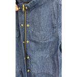 Talbots  Safari Hemp Blend Denim Jacket Front 4 Pockets Women's Blue Wash XLP Photo 9