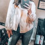 River Island Faux Leather Fringe Motto Jacket Photo 0