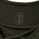 Me to We  Black Crisscross Short Sleeve Top Photo 5