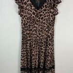 Torrid Plus Size Cheetah Animal Print Slinky Stretch Black Lace Cutout Dress 1X Photo 6