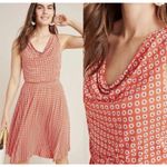 Anthropologie Maeve Cowl Neck Midi Dress Womens XL Floral Daisy Sheath Sundress Photo 1