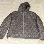 Michael Kors Quilted Puffer Jacket (Packable) Color: Silver Size M NWT Photo 0