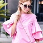 ZARA 💕💕 Ruffle Sleeve Mini Dress ~ Pink Large Photo 6