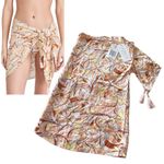 l*space NEW L Women’s Salina’s SARONG Swim Cover Up O/S Skirt Fringe Tie Waist NWT Photo 1
