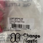 Stone Fox Swim LELE Bandeau Bikini Top Sunset Pink Knot Detail Side Ruched XS Photo 10