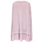 Free People  We The Free North Shore Thermal Top Lilac Waffle Knit Medium EUC Photo 5