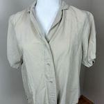 Uniqlo Womens Beige Short Sleeved Blouse Size Medium (G7) Photo 0