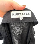 Kurt Lyle Malia Dress Black Lace Puff Sleeve Button Front Size Small Photo 11