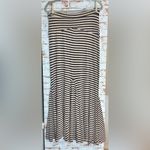 Bordeaux  Purple and Cream Striped A-Line Skirt Photo 1