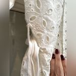 Carbon38 Eyelet Crochet White Kimono Duster Robe Cardigan Belted Size XS NWT Photo 10