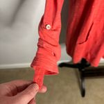 J Jill Tab Sleeve Hoodie Shirt Cotton Red Size S Pocket Casual Relaxed Fit Photo 2