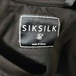 SikSilk Black Logo Stipe Cropped Short Sleeve Tee Size Large Photo 9