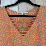 RACHEL Rachel Roy Vibrant Orange Animal Print Tunic Size L Photo 3