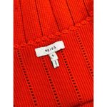 Reiss Womens Top Red Dory Stitch Interest Square Neck Vest Tank Stretch Small Photo 3