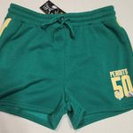 Snoopy peanuts women's XL jogger shorts W32'' x L13.5'' Green Photo 0