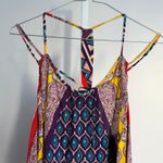 Angie Bohemian Mini Dress Colorful Paisley Print Sleeveless Casual sz S Photo 1