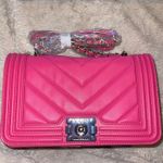 Badgley Mischka Crossbody Bag Hot Pink V Quilt New With Tags Photo 1