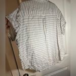 Universal Threads Universal Thread Linen Striped Nautical Button Down Blouse - Size 3X Photo 2