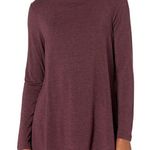 NWT! Daily Ritual Purple Heather Mock Neck Long Sleeve Top Small Purple Photo 0
