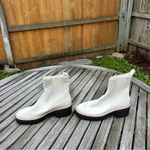 Open Edit White Vegan Leather Lug Sole Chelsea Boots size 10 Photo 4