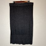 Banana Republic  Maxi Shine Sweater Skirt Size XL Black Lurex Yarn Side Slits Photo 4
