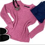 Preswick & Moore Preswick & Moore Loose Weave V-neck Sweater Rose Pink Small Photo 12
