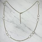 Lane Bryant  Geometric Gold Tone Long Chain Link Necklace Photo 1