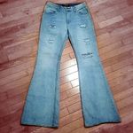 Nasty Gal WIDE LEG RETRO VIBE FLARED DISTRESSED HI-RISE LIGHT WASH JEAN Photo 0