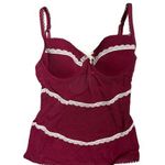 EDC by espirit euro mesh lace top 32C Red Photo 0
