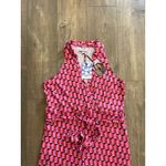 Diane Von Furstenberg NWT  Collared Sleeveless Pink‎ Geo Jumpsuit Size XL Summer Photo 4