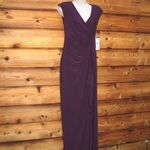 Evan Picone NWT  Purple Jersey Maxi Dress Gown Photo 1