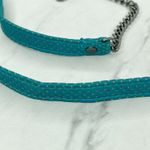 Blue Perforated Faux Leather Chain Handbag Strap Replacement ✨ Photo 5