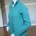 Aran Crafts Ireland Women’s 100% Merino Wool Cable Knit Sweater Pullover Zip Size S Photo 1