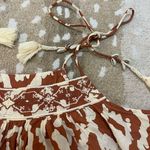 Haute Hippie  orange white ikat embroidered tank top women’s size large Photo 2