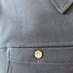 J.Jill  Wearever Button-Front Belted Woven Jacket Navy Size M Business Casual Photo 7