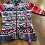 Title Nine Wool Blend Fair Isle Full Zip Mock Neck Sweater Zipper Pockets *READ* Photo 8