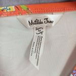 Matilda Jane  Orange Floral Ruffle Cheeky High Bikini Bottom Swimwear Medium Photo 2