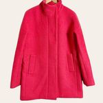 J.Crew Watermelon Pink Red Cocoon Wool Blend City Coat Size 10 Photo 0
