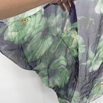 Unbranded Sheer Floral Lightweight Viscose Square Scarf India Blue Photo 11