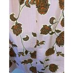 Knox Rose Dress Womens L Purple Orange Floral Boho V Neck Puff Sleeve Peasant Photo 11