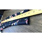 CHAPS  Womens Floral Print Button Down Shirt M Navy Blue Classic Preppy Feminine Photo 3