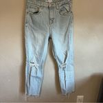 ZARA  Light Wash High Rise Straight‎ Denim Jeans Photo 1