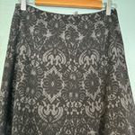 Tahari Women’s Grey Lace Print A Line Knee Length Skirt Photo 3
