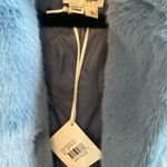 Haute Hippie  Blue Faux Fur Coat Photo 2